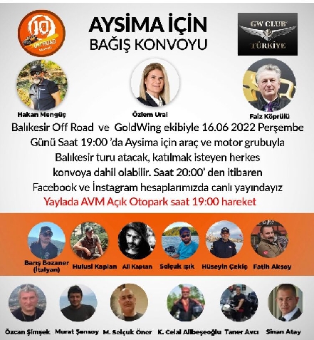 AYSİMA İÇİN BAĞIŞ KONVOYU